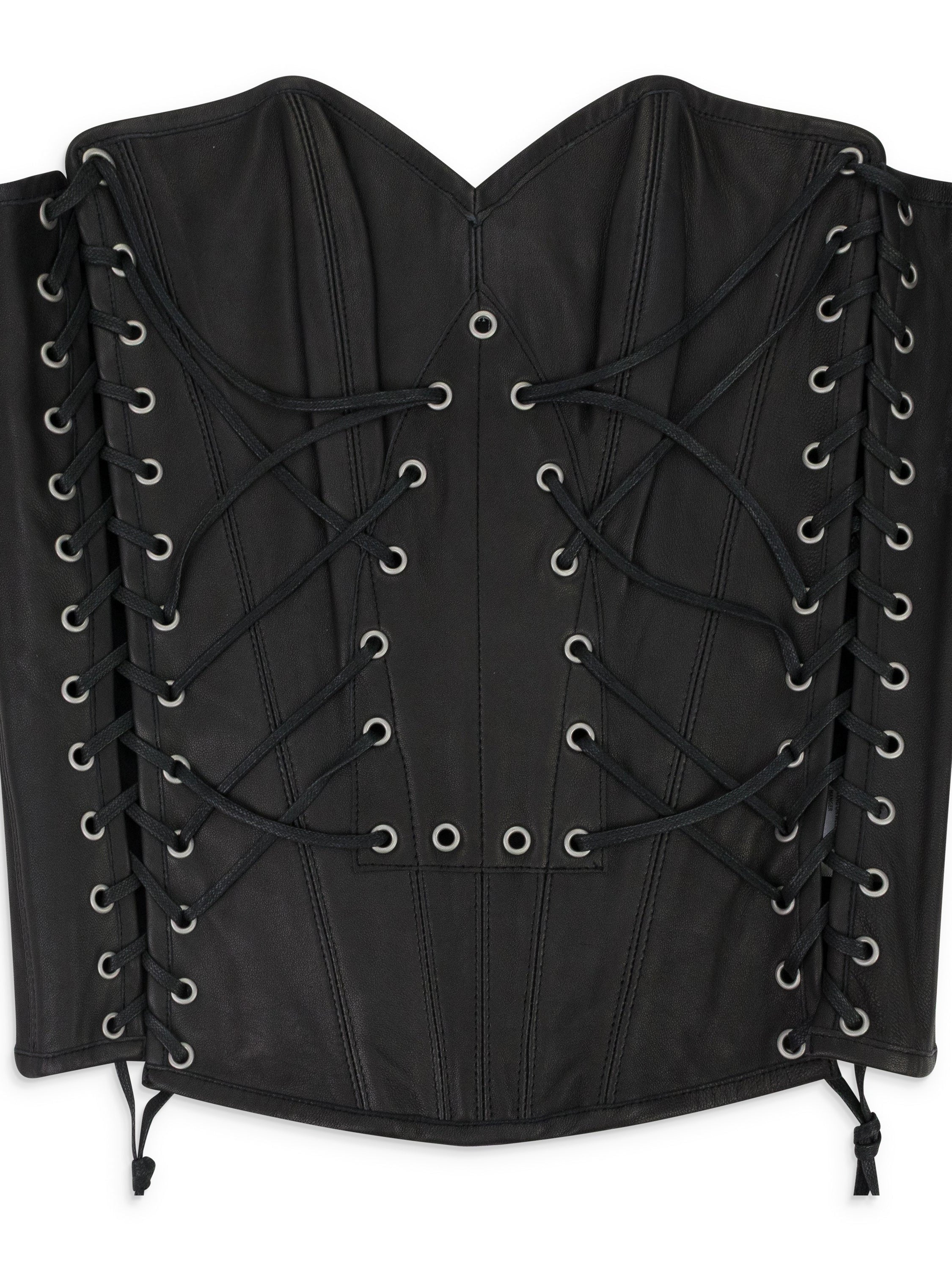 BLACK WINDOW LONGLINE CORSET