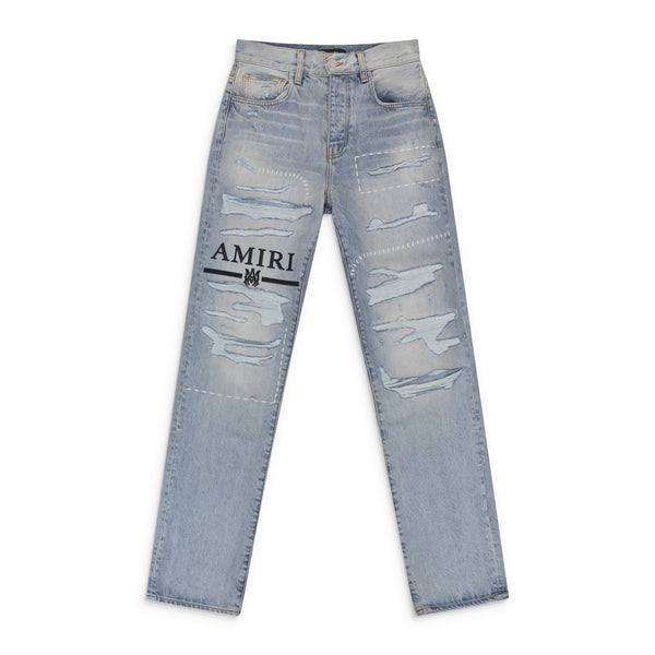 STONE INDIGO MA BAR LOGO STRAIGHT JEANS