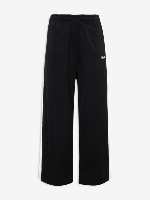 RHUDE WOMEN'S BLACK WHITE TRACK TROUSERS